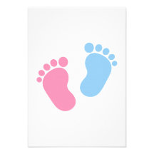 Pieds de bébé cartons d'invitation