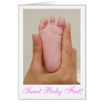 Pieds doux de bébé ! carte
