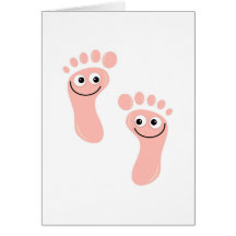 Pieds heureux carte de vœux