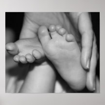 Pieds mignons de bébé affiche