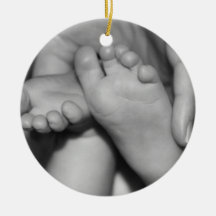 Pieds mignons de bébé ornements de noël