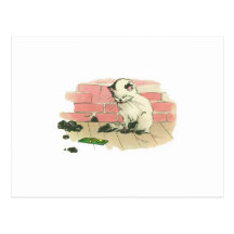 Piège de chat et de souris carte postale