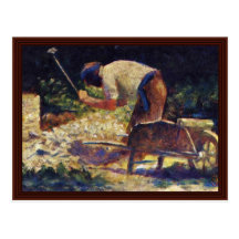 Pierre-Briseur avec la brouette par Seurat Georges Carte Postale