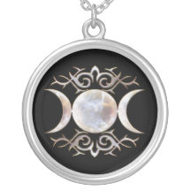 Pierre de la lune triple de lune colliers