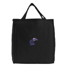 Pierre tombale heureuse brodée de Halloween Sac De Toile