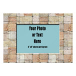 Pierres rectangulaires de terre cuite invitations personnalisables