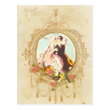 Pierrot et Columbine Carte Postale