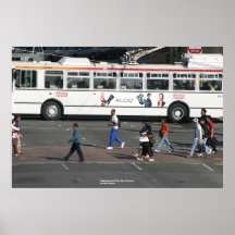 Piétons et autobus, San Francisco Posters
