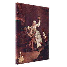 Pietro Longhi - le joyeux couple Toile Tendue Sur Châssis