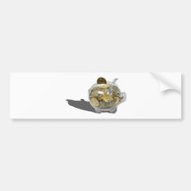 PiggyBankGoldCoins102410 Autocollant Pour Voiture