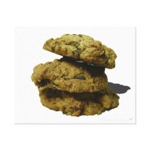 Pile de gâteaux aux pépites de chocolat impressions sur toile
