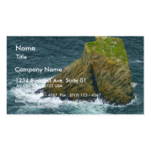 Pile de mer aux falaises de ligue de Slieve en Irl Modèle De Carte De Visite