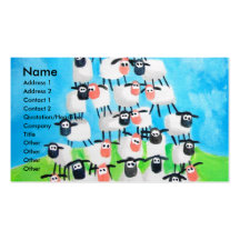 Pile des moutons cartes de visite personnelles