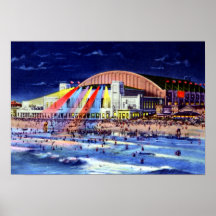 Pilier de New Jersey d'Atlantic City et près de la Affiches