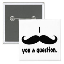 Pilosité faciale drôle de moustache de déguisement badge avec épingle