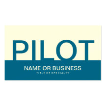 PILOTE audacieux (couleur personnalisable) Cartes De Visite Professionnelles