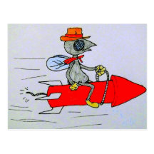 pilote de mouche cartes postales
