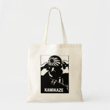 Pilote japonais noir et blanc de kamikaze sacs de toile