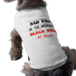 Pilule rouge de noir de pilule t-shirts pour animaux domestiques