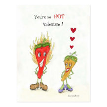 Piment Valentine Carte Postale