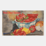 Piments ! autocollant rectangulaire