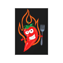 Piments d'un rouge ardent toile tendue