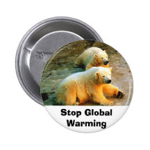 Pin de bouton de réchauffement climatique d'arrêt  pin's avec agrafe