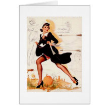Pin de fille de quaker de thanksgiving vers le hau carte de vœux