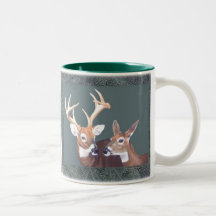 Pin de mâle et de daine tasses à café