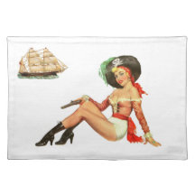 Pin de pirate vers le haut de fille Placemat Sets De Table