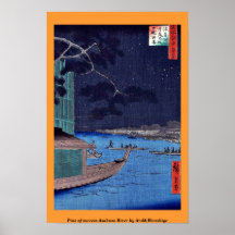Pin de succès, rivière d'Asakusa par Andō, Hiroshi Posters