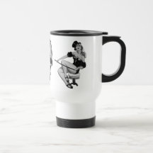 Pin de tasse de voyage vers le haut du cru de tass