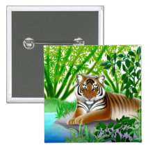 Pin de tigre de jungle badges