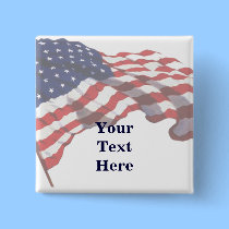 Pin fait sur commande de drapeau américain des tex badges publicitaires