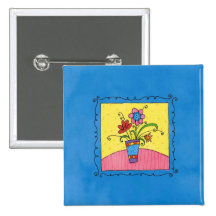 Pin floral badge avec épingle