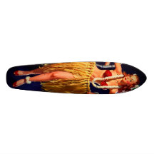 Pin hawaïen de danse polynésienne vintage de Gil E Plateau De Skateboard