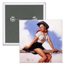 Pin occidental de ranch vintage de Gil Elvgren ver Pin's