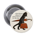Pin rond de déplacement de bouton de chat noir de  pin's