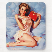 Pin secret vintage de Gil Elvgren de journal intim Tapis De Souris