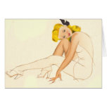 Pin-up esquissé carte de vœux
