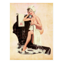 Pin vers le haut de fille carte postale