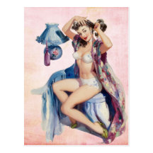 Pin vers le haut de fille cartes postales