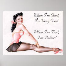 Pin vilain vintage de ballerine vers le haut d'aff