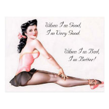 Pin vilain vintage de ballerine vers le haut de fi cartes postales