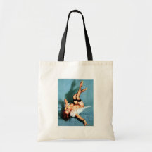 Pin vintage de Gil Elvgren VERS LE HAUT de fille a Sacs De Toile