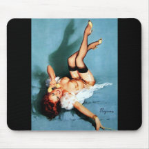 Pin vintage de Gil Elvgren VERS LE HAUT de fille a Tapis De Souris