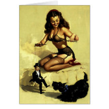 Pin vintage de manipulateur de marionnette d'Elvgr Cartes De Vœux