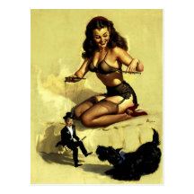 Pin vintage de manipulateur de marionnette d'Elvgr Cartes Postales