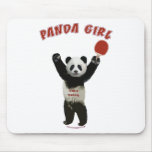 Ping-pong de fille de panda tapis de souris