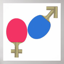 Ping-pong de Mars Vénus Poster